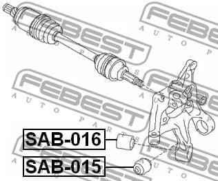 Mounting, control/trailing arm SAB-016 - image 2