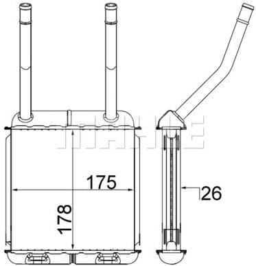 Heat Exchanger, interior heating BEHR AH 140 000S