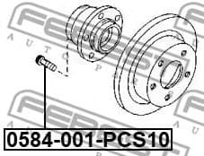 Wheel Stud 0584-001-PCS10 - image 2