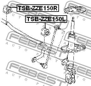 Mounting, stabiliser bar TSB-ZZE150L - image 2