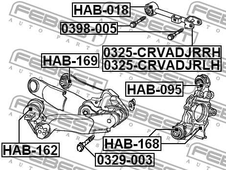 Control/Trailing Arm, wheel suspension 0325-CRVADJRLH - image 2