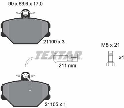 Brake Pad Set, disc brake 2110005