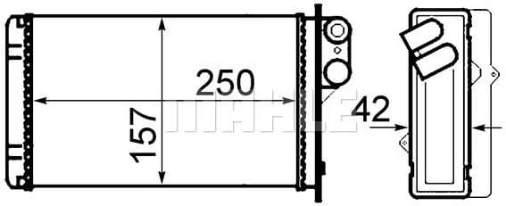 Heat Exchanger, interior heating BEHR AH 67 000S - image 2