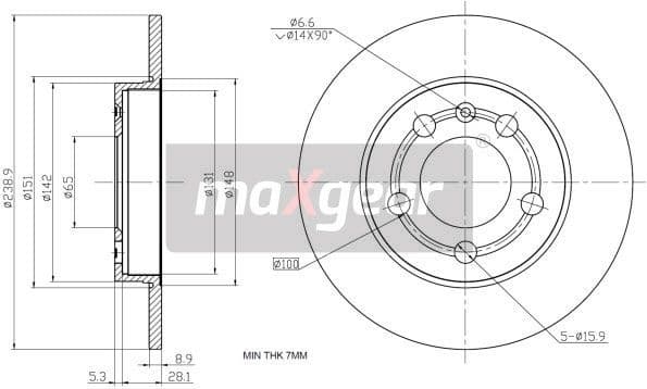 Brake Disc 19-0840 - image 2