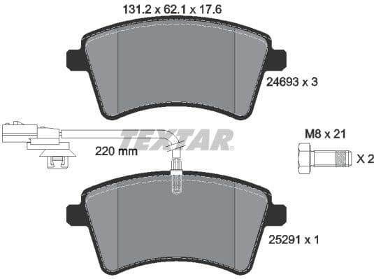 Brake Pad Set, disc brake Q+ 2469306