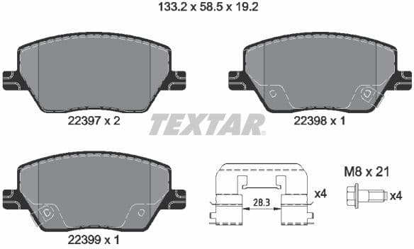 Brake Pad Set, disc brake Q+ 2239701