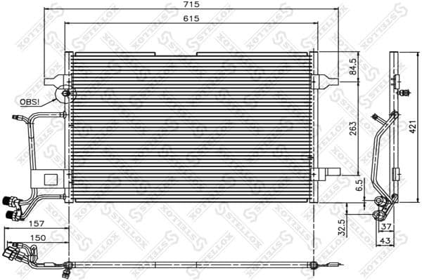Condenser, air conditioning 10-45006-SX
