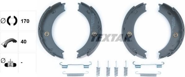 Brake Shoe Set, parking brake 91057900