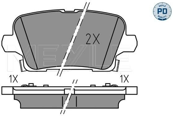 Brake Pad Set, disc brake MEYLE-PD: Advanced performance and design. 025 221 2317/PD
