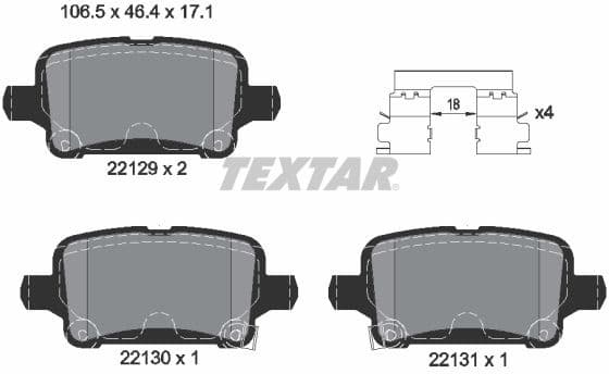 Brake Pad Set, disc brake Q+ 2212901