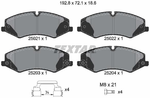 Brake Pad Set, disc brake Q+ 2502201