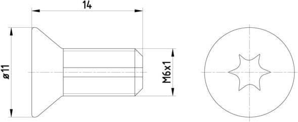 Bolt, brake disc TPM0012
