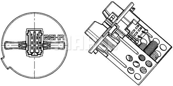 Resistor, interior blower BEHR *** PREMIUM LINE *** ABR 93 000P - image 2