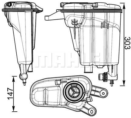 Expansion Tank, coolant BEHR CRT 95 000S