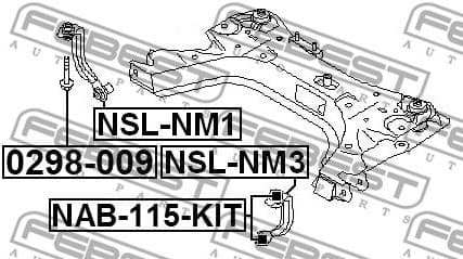 Holder, support frame/subframe NSL-NM1 - image 2