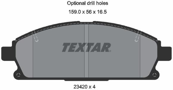 Brake Pad Set, disc brake 2342004