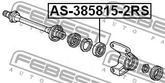 Bearing, drive shaft AS-385815-2RS - image 2