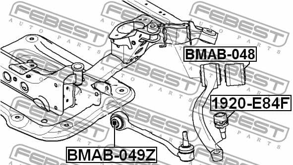 Mounting, control/trailing arm BMAB-048 - image 2