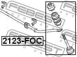 Link/Coupling Rod, stabiliser bar 2123-FOC - image 2