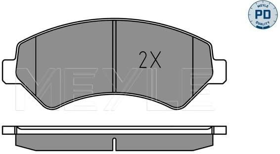Brake Pad Set, disc brake MEYLE-PD: Advanced performance and design. 025 244 6619-2/PD - image 2