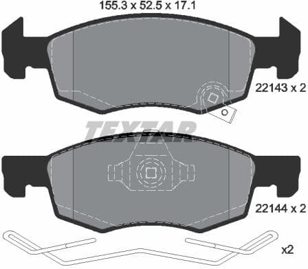Brake Pad Set, disc brake Q+ 2214301