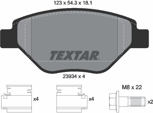 Brake Pad Set, disc brake Q+ 2393401
