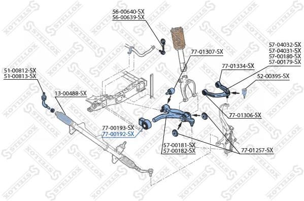 Mounting, control/trailing arm 77-00192-SX