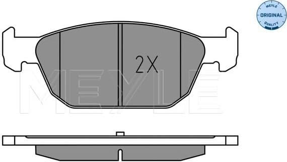 Brake Pad Set, disc brake MEYLE-ORIGINAL: True to OE. 025 258 0417 - image 2