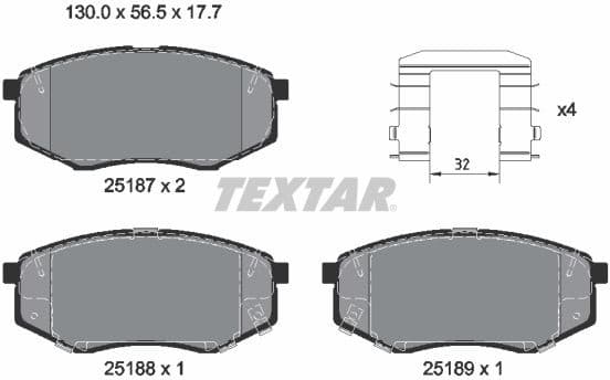 Brake Pad Set, disc brake Q+ 2518701
