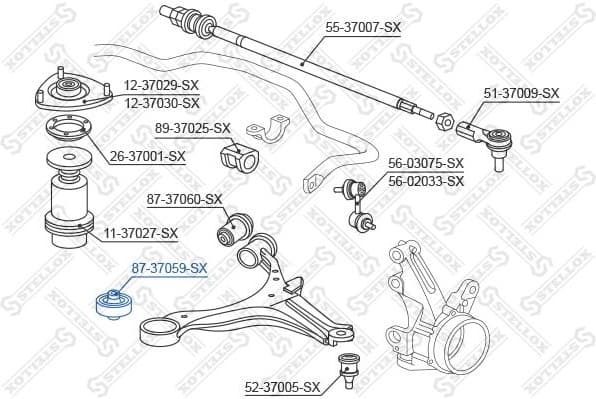 Mounting, control/trailing arm 87-37059-SX - image 2