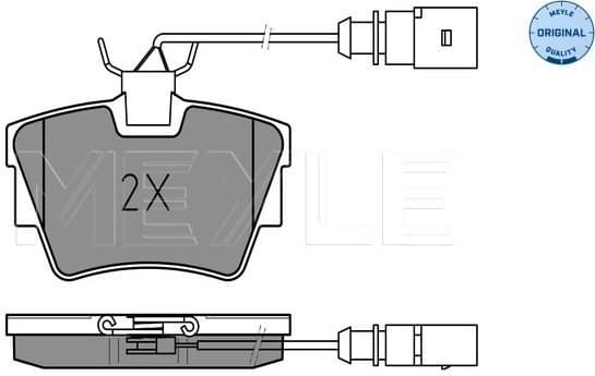 Brake Pad Set, disc brake MEYLE-ORIGINAL: True to OE. 025 232 2416/W