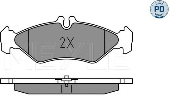 Brake Pad Set, disc brake MEYLE-PD: Advanced performance and design. 025 216 2117/PD - image 2