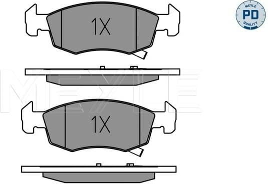 Brake Pad Set, disc brake MEYLE-PD: Advanced performance and design. 025 221 4317/PD