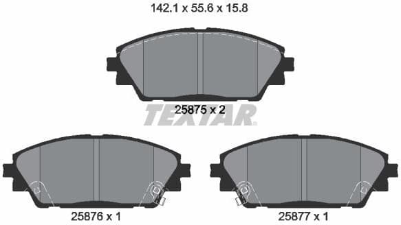 Brake Pad Set, disc brake 2587501
