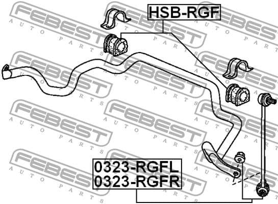 Link/Coupling Rod, stabiliser bar 0323-RGFR - image 2