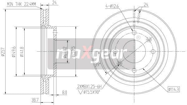 Brake Disc 19-2502 - image 2