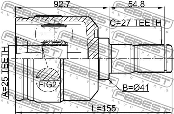 Joint Kit, drive shaft 1211-SANFER - image 2