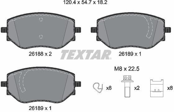 Brake Pad Set, disc brake Q+ 2618801