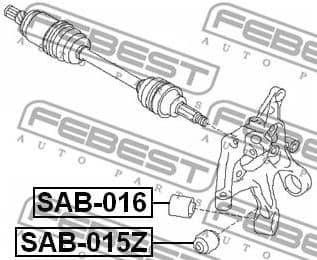 Mounting, control/trailing arm SAB-015Z - image 2