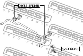 Link/Coupling Rod, stabiliser bar 1223-IX35R - image 2