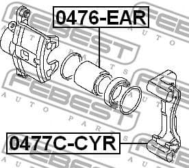 Brake Caliper Bracket Set 0477C-CYR - image 2
