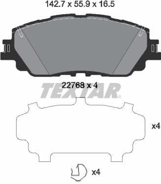 Brake Pad Set, disc brake 2276801