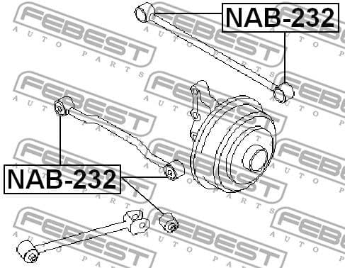 Mounting, control/trailing arm NAB-232 - image 2