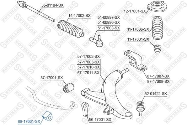 Mounting, stabiliser bar 89-17001-SX - image 2