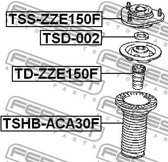 Suspension Strut Support Mount TSS-ZZE150F - image 2