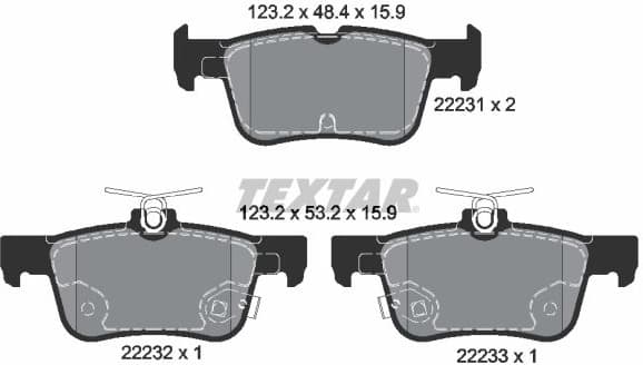 Brake Pad Set, disc brake 2223101