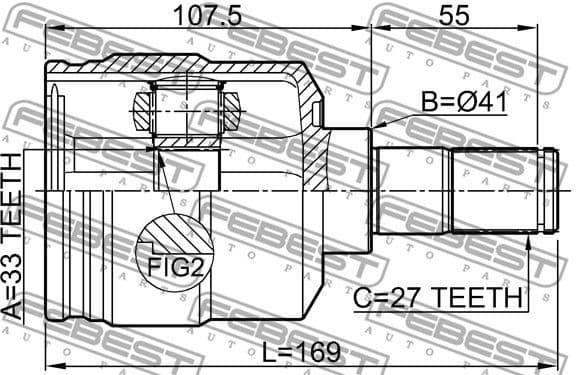 Joint Kit, drive shaft 1211-TUC27LH - image 2