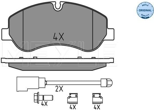 Brake Pad Set, disc brake MEYLE-ORIGINAL: True to OE. 025 256 0217