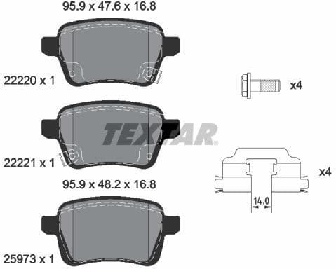 Brake Pad Set, disc brake Q+ 2222001
