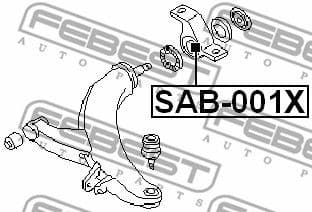Mounting, control/trailing arm SAB-001X - image 2